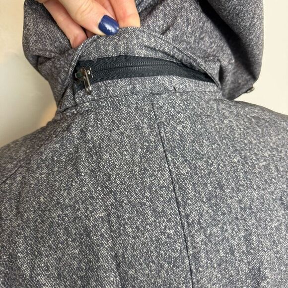 GERRY jacket | fleece lined mid length jacket | medium | gray | hoodie - Picture 10 of 13